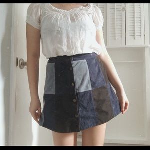 ✨ON SALE - 70s Inspired Color Block A-line skirt ✨